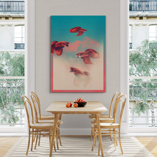 Fresh Fish // Red and Blue Museum Sized Print