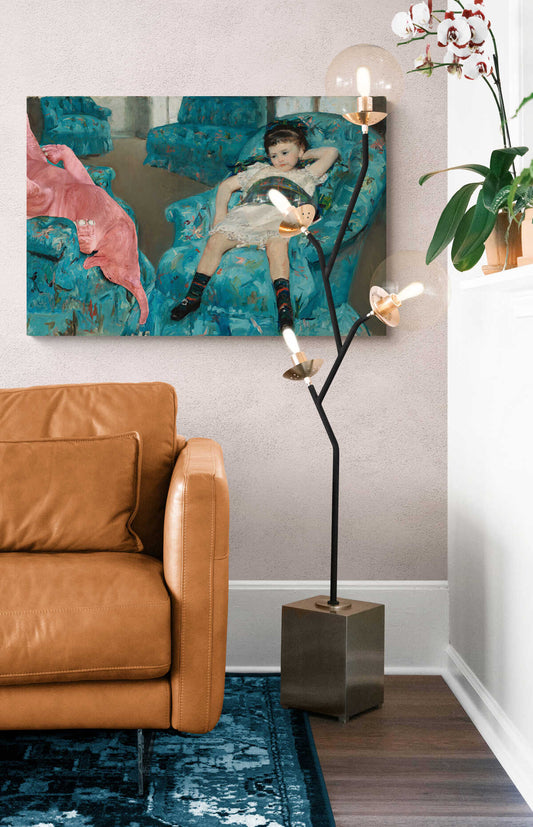 Dream On // Little Girl in Blue Armchair