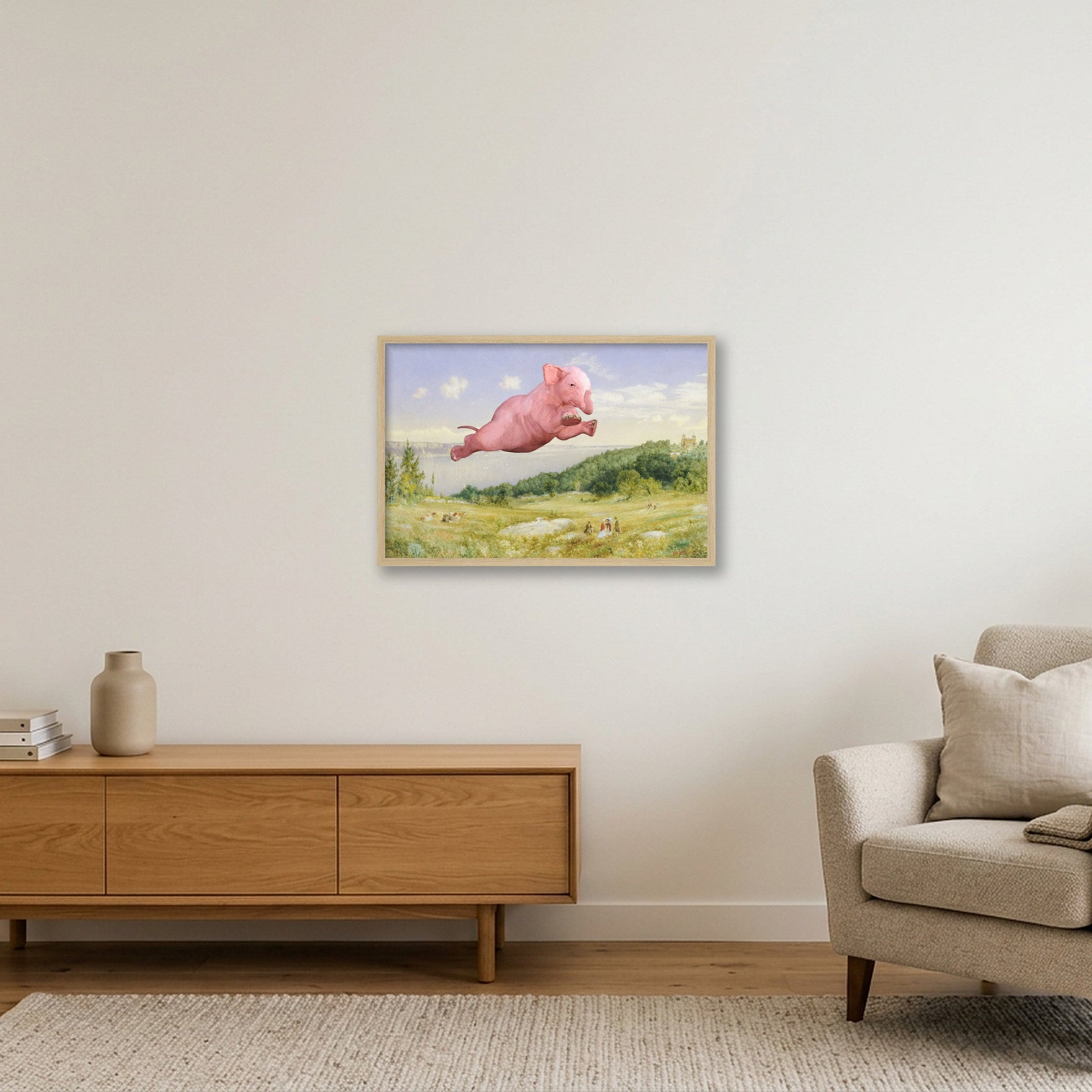 Dream On // Fly — 60×40cm, 24×16" Oak Frame