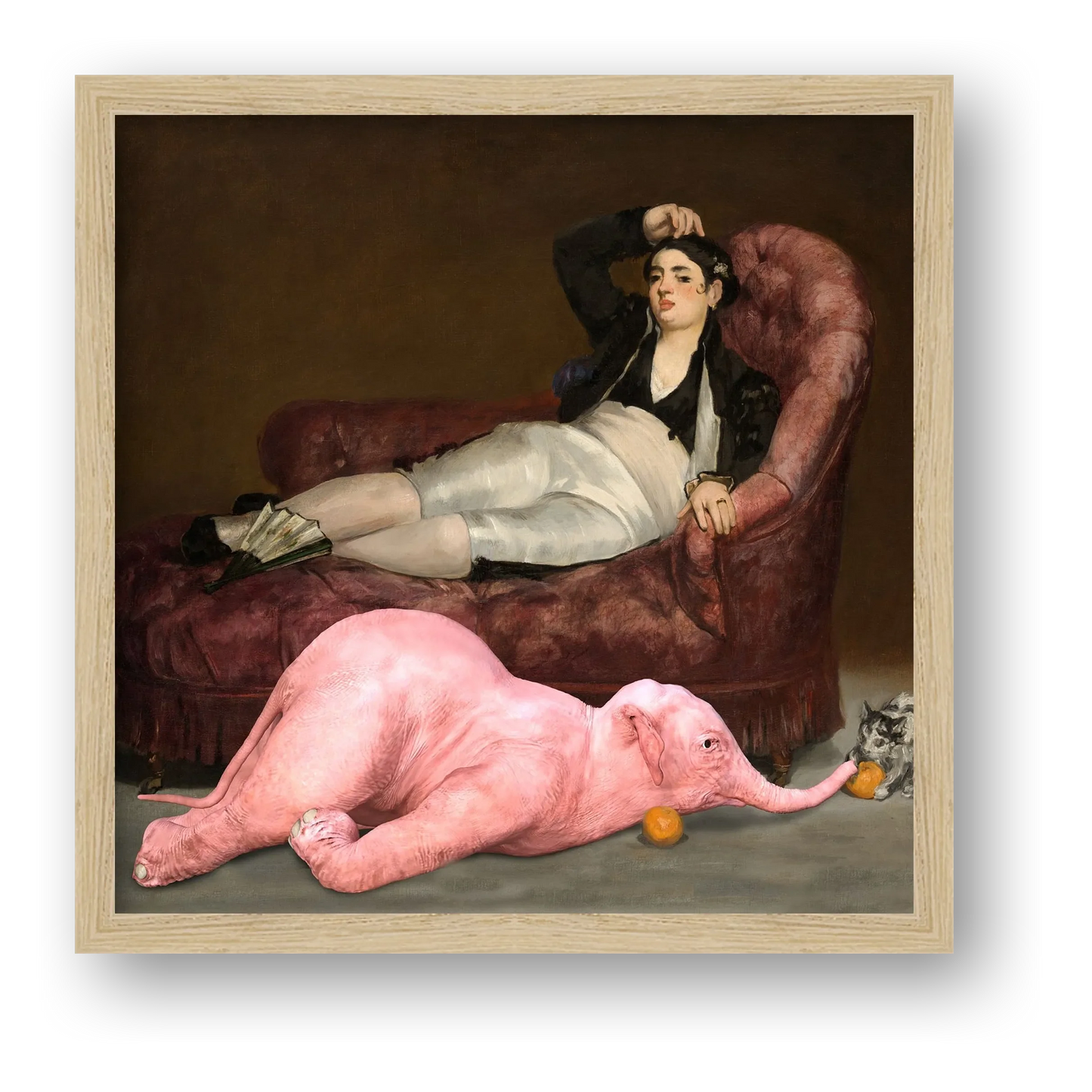 Dream On // Reclining Young Woman  — framed