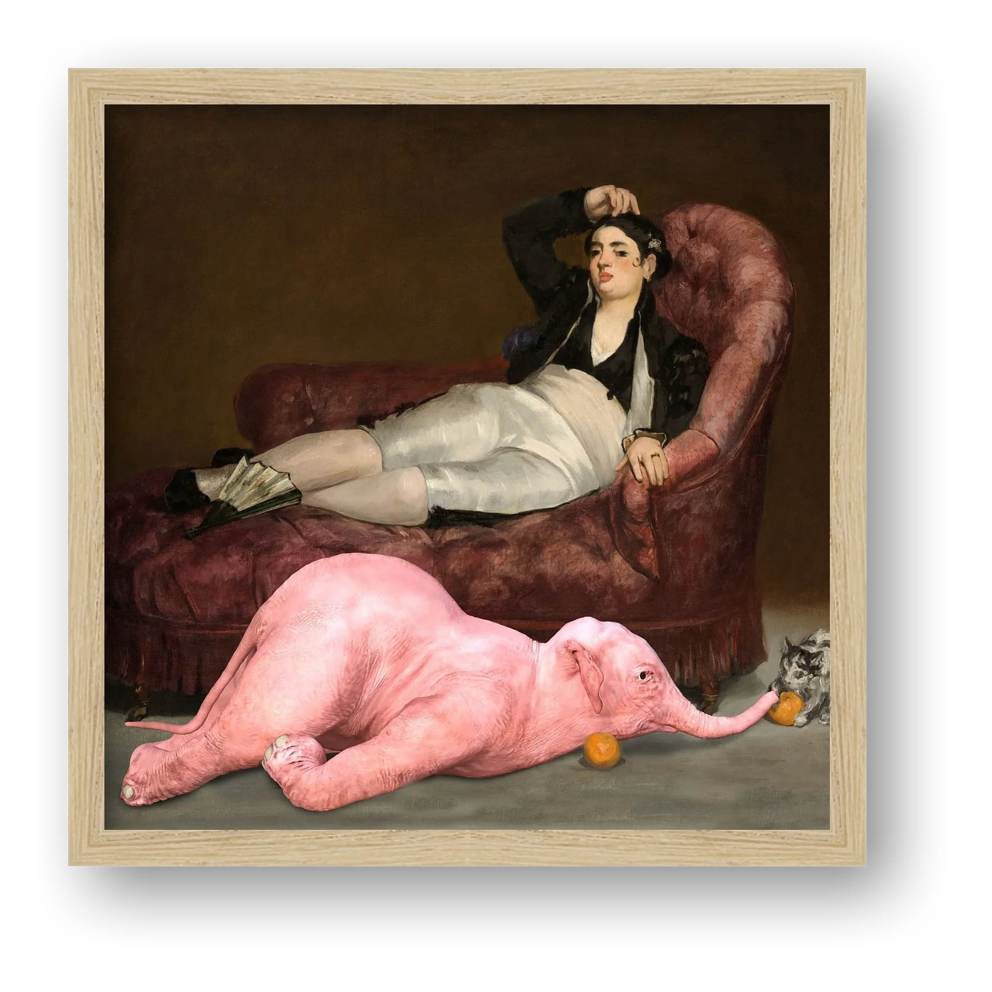 Dream On // Reclining Young Woman  — framed