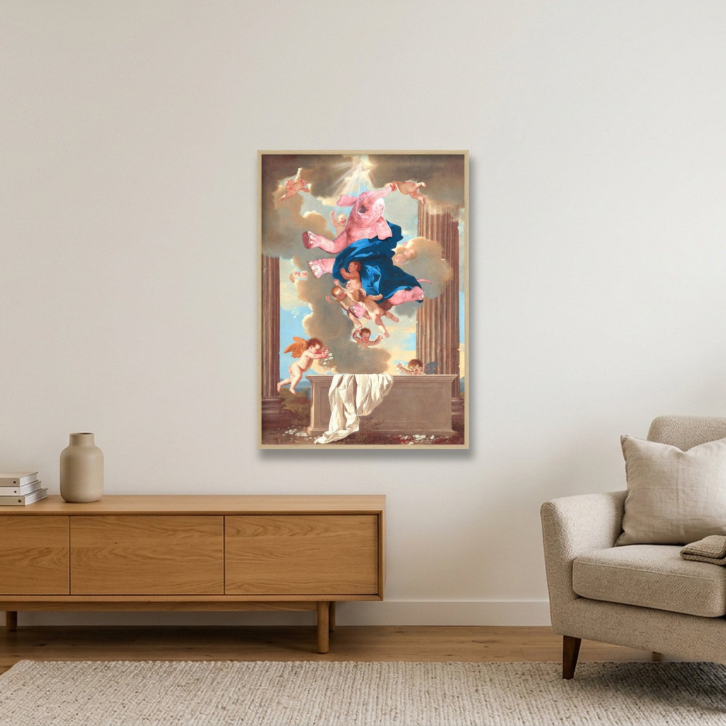 Dream On // The Assumption — 70×100cm, 28×39" Oak Frame