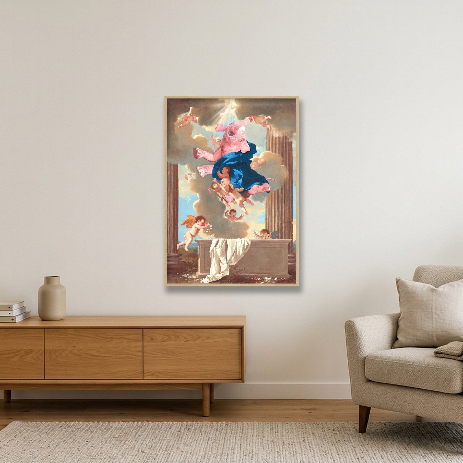 Dream On // The Assumption — 70×100cm, 28×39" Oak Frame