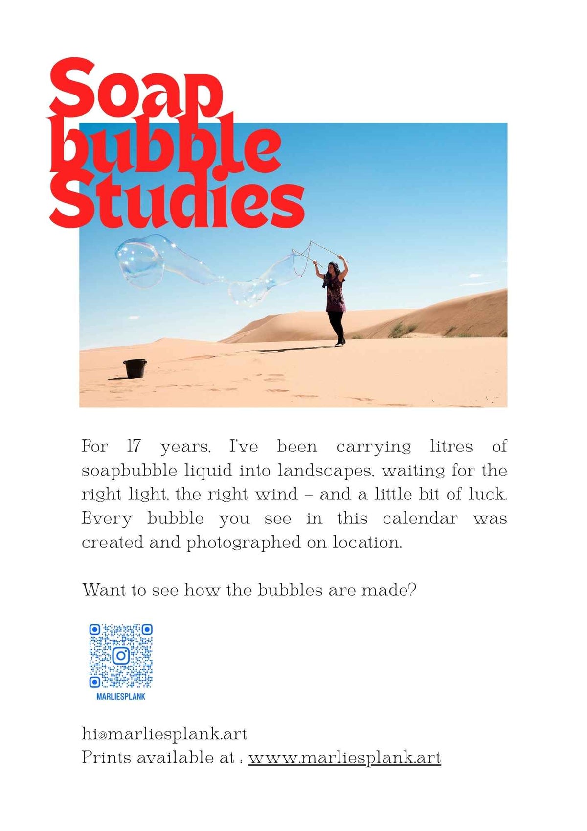 Soapbubble Studies Calendar 2027