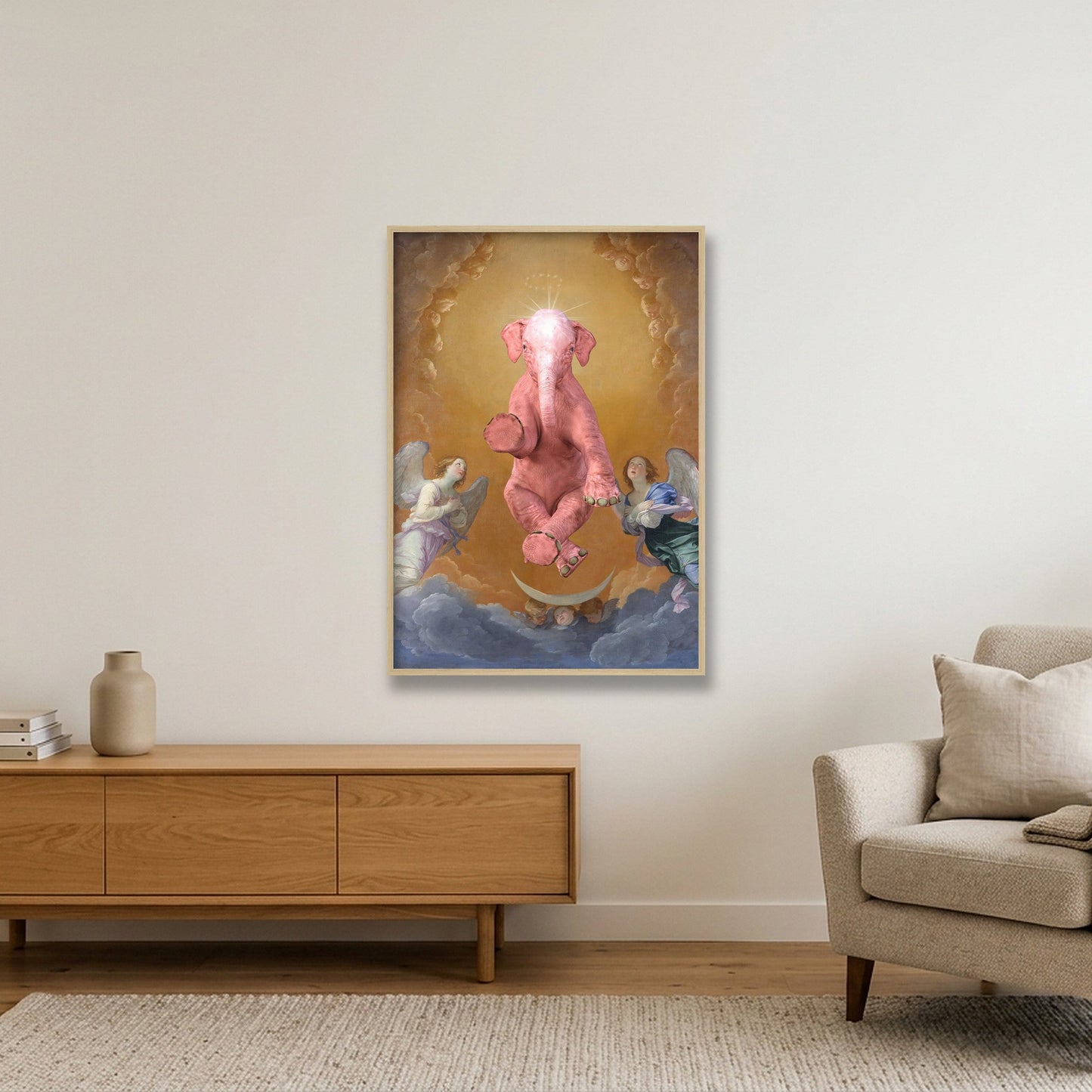 Dream On // The Immaculate One — 70×100cm, 28×39" Oak Frame