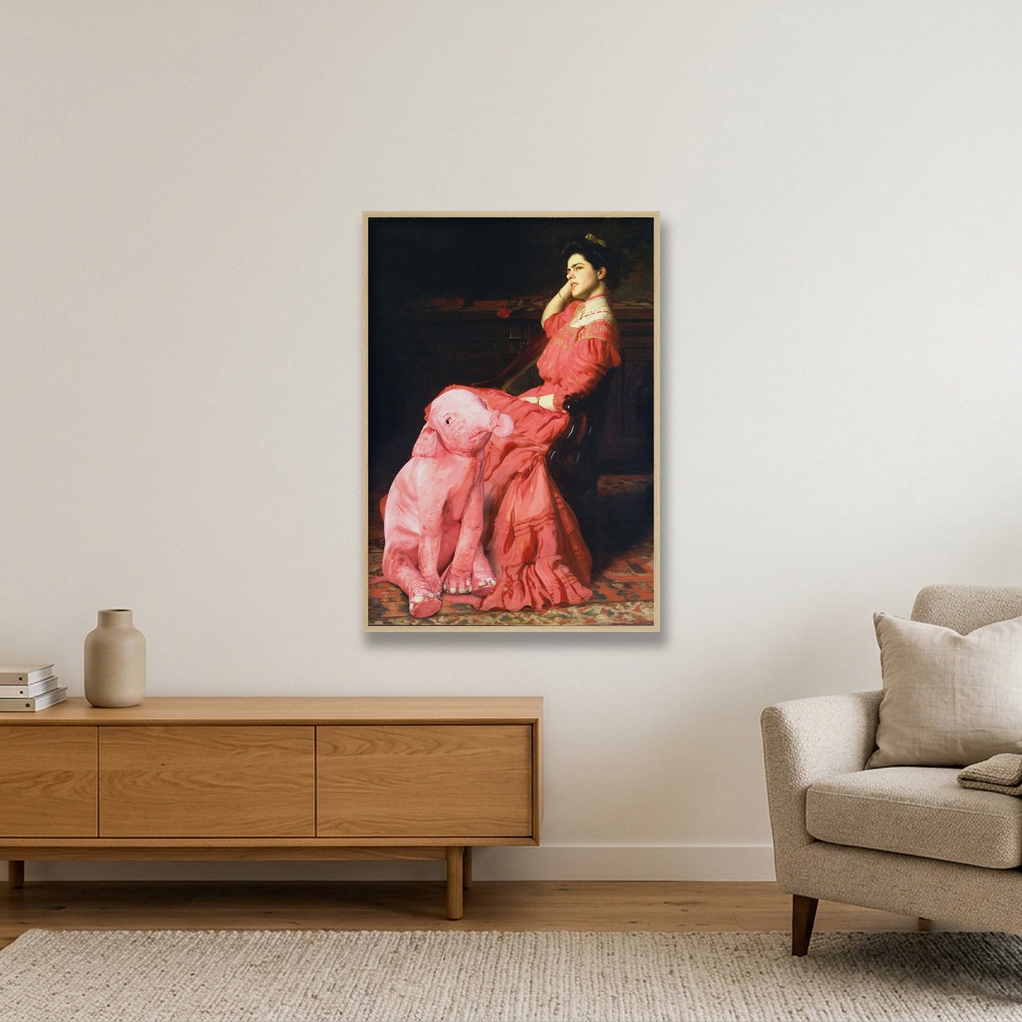 Dream On // A Rose — 70×100cm, 28×39" Oak Frame