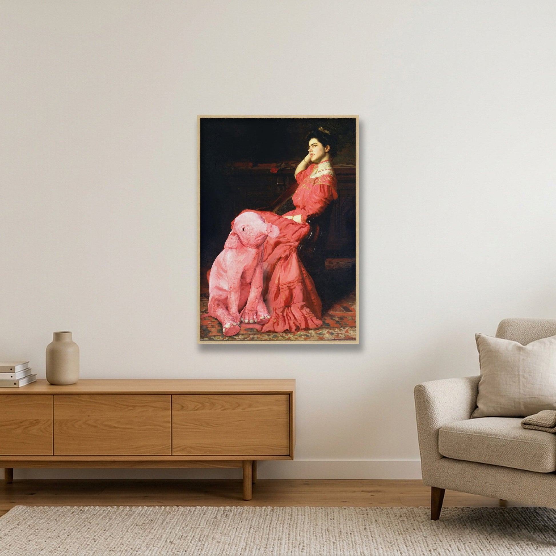 Dream On // A Rose — 70×100cm, 28×39" Oak Frame