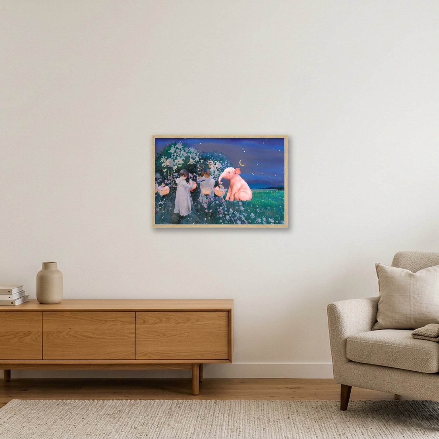 Dream On // Night On Earth — 60×40cm, 24×16" Oak Frame