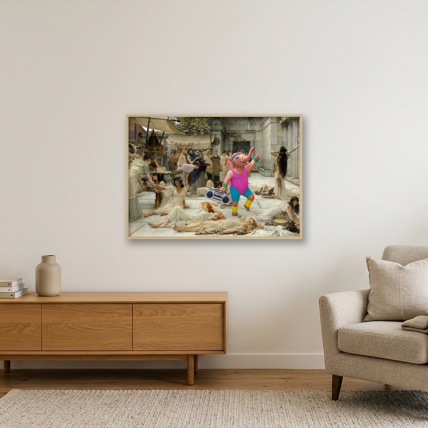Dream On Woman of Amphissa  — 100×70cm, 39×28" Oak Frame
