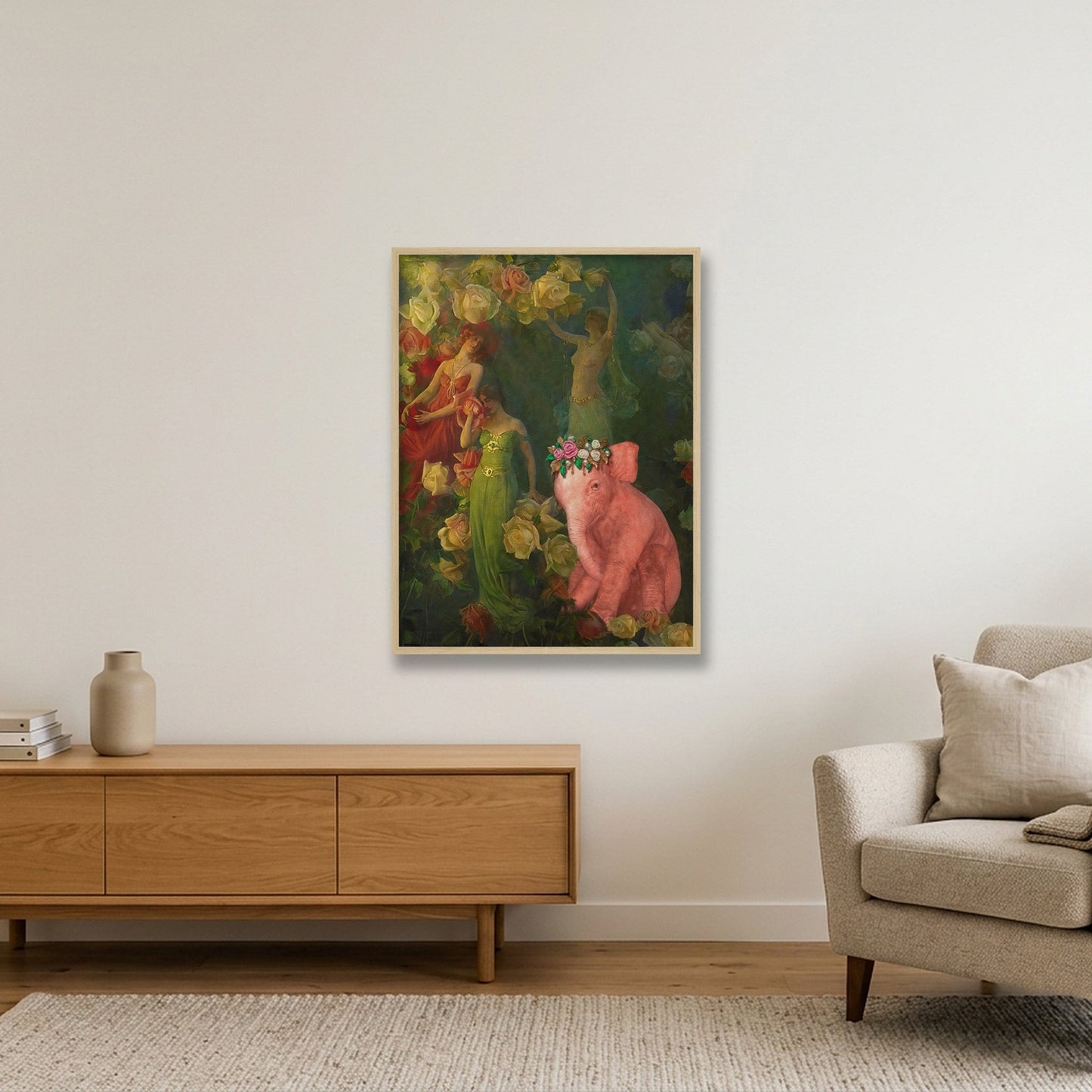 Dream On // The Perfume of Roses — 60×80cm, 24×31" Oak Frame