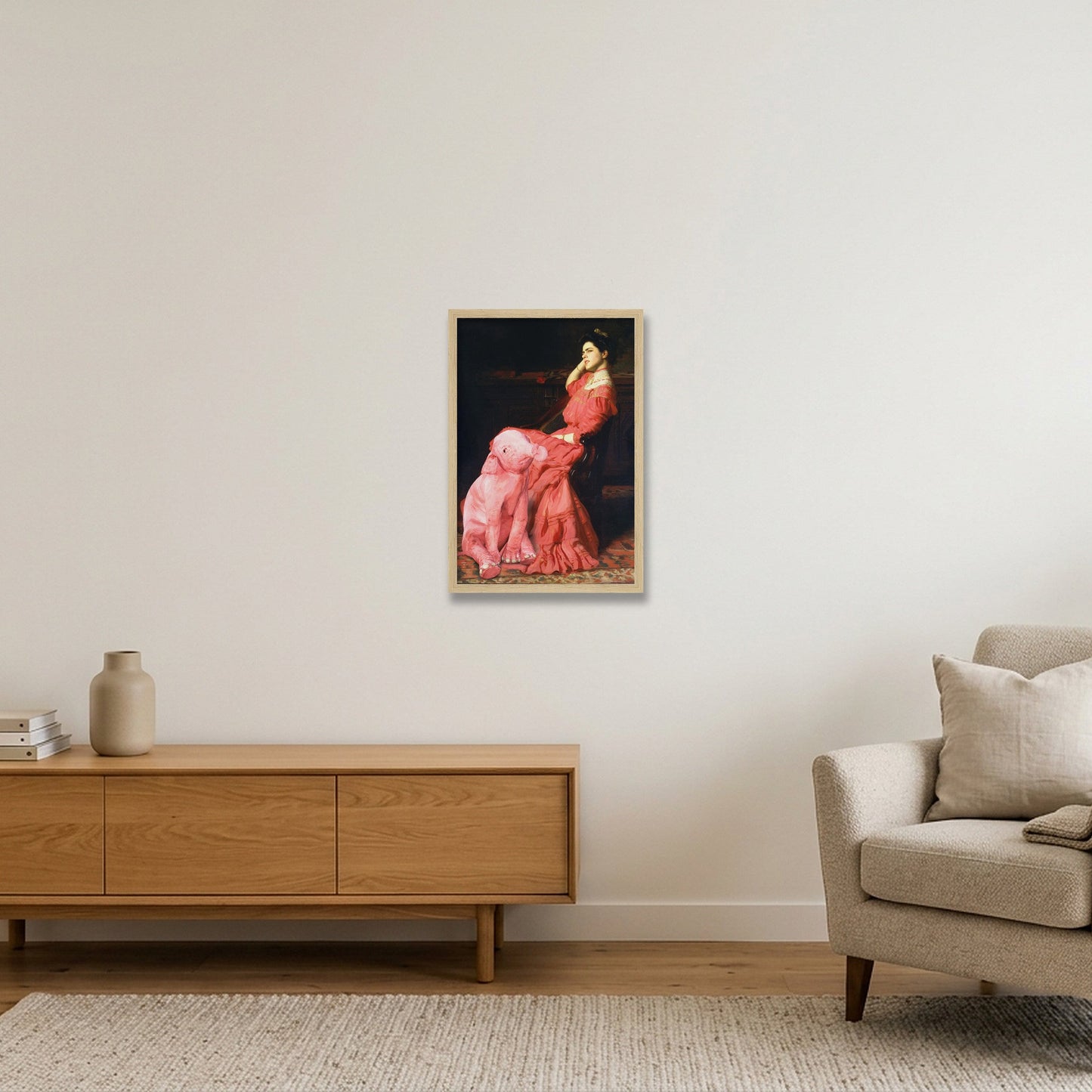 Dream On // A Rose — 30×45cm, 12×18" Oak Frame
