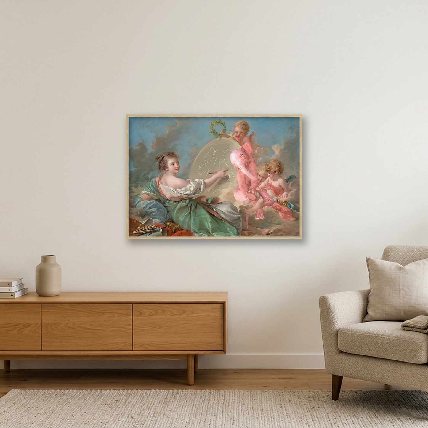 Dream On // The Muse — 100×70cm, 39×28" Oak Frame