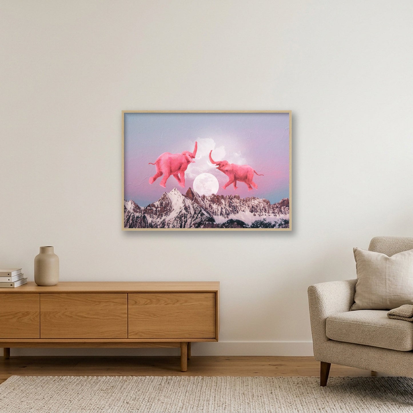 Dream On // Double Trouble — 100×70cm, 39×28" Oak Frame