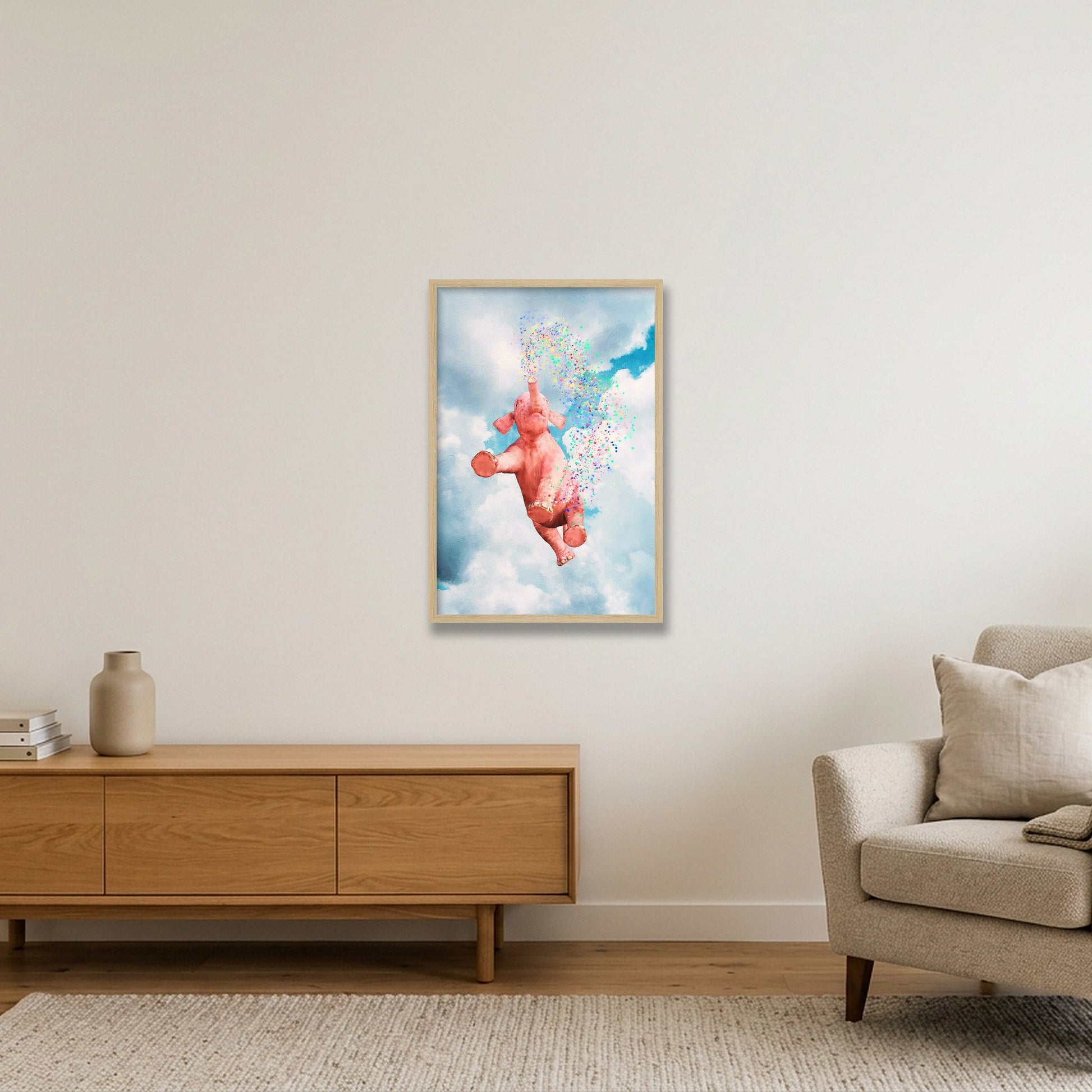 Dream On // Confetti — 40×60cm, 16×24" Oak Frame