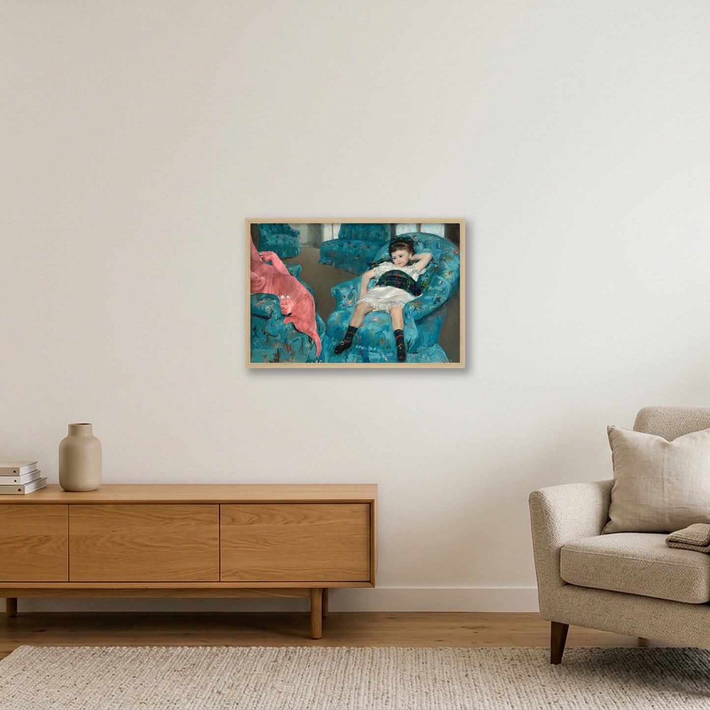 Dream On // Little Girl  — 60×40cm, 24×16" Oak Frame