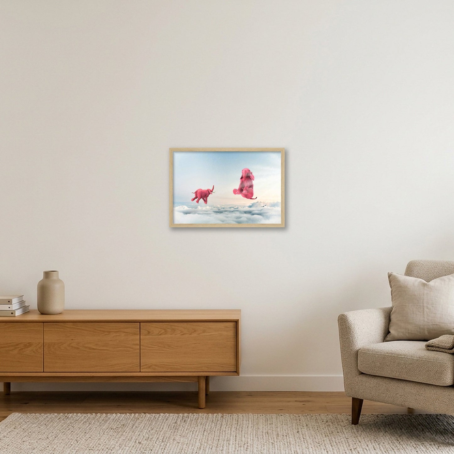 Dream On // Sky — 45×30cm, 18×12" Oak Frame