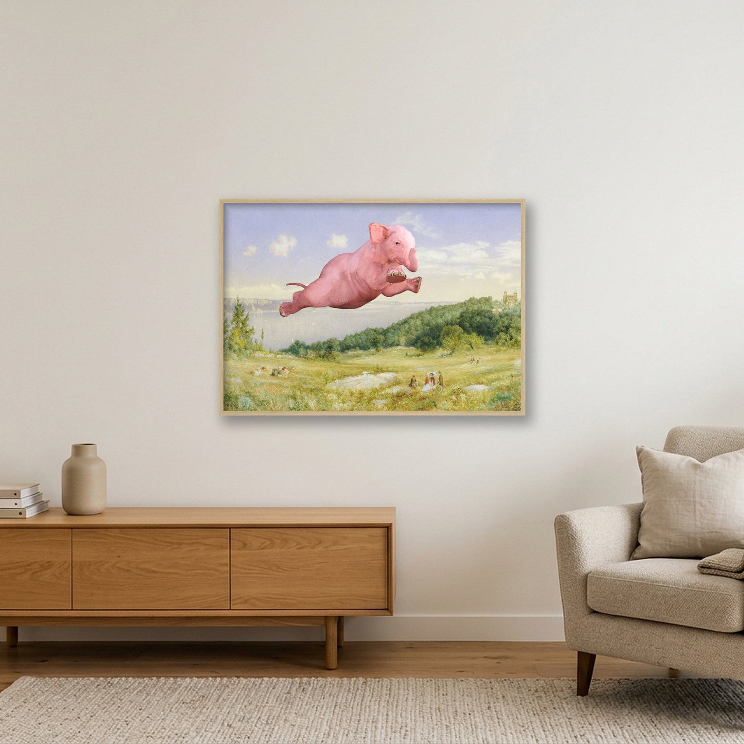Dream On // Fly — 100×70cm, 39×28" Oak Frame