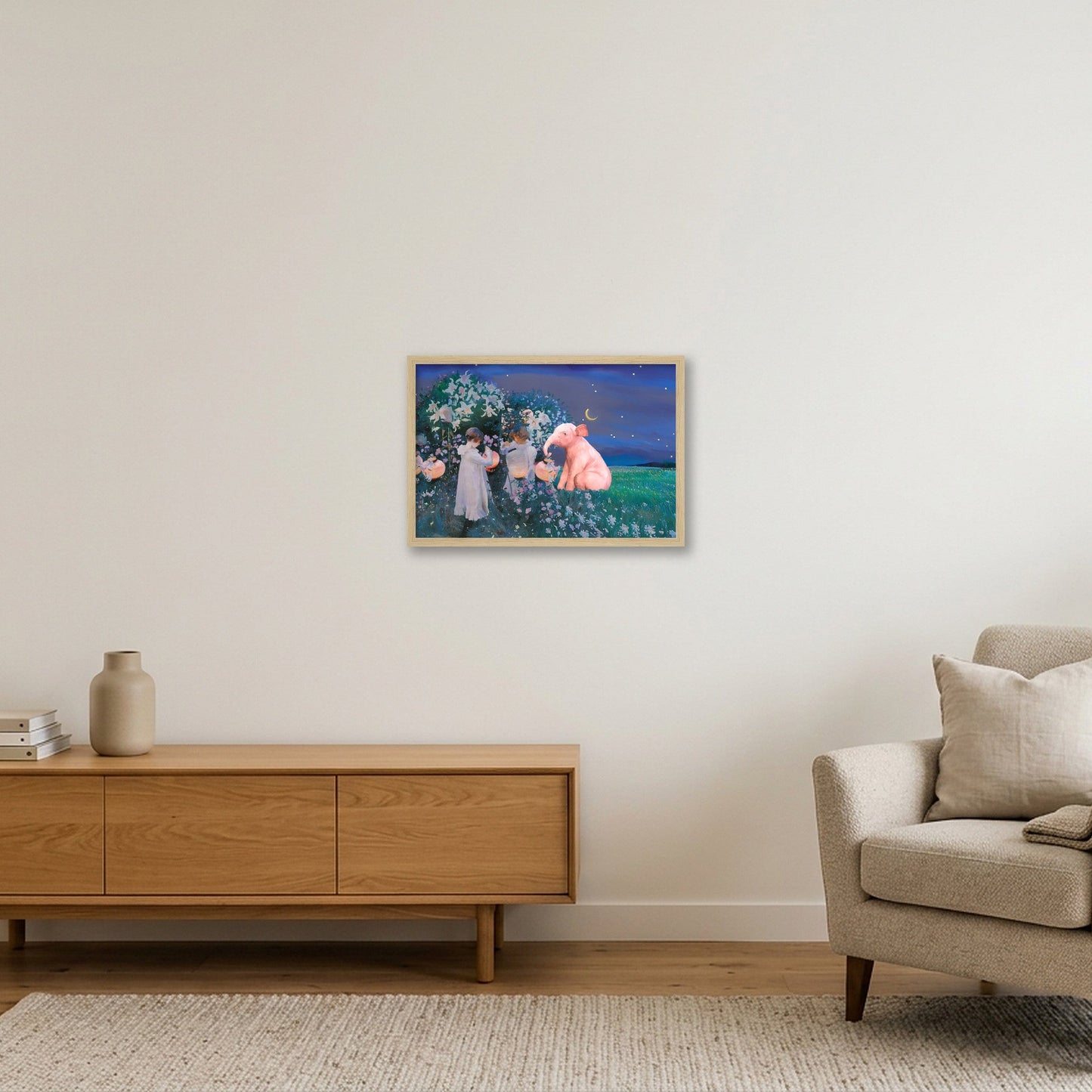 Dream On // Night On Earth — 45×30cm, 18×12" Oak Frame