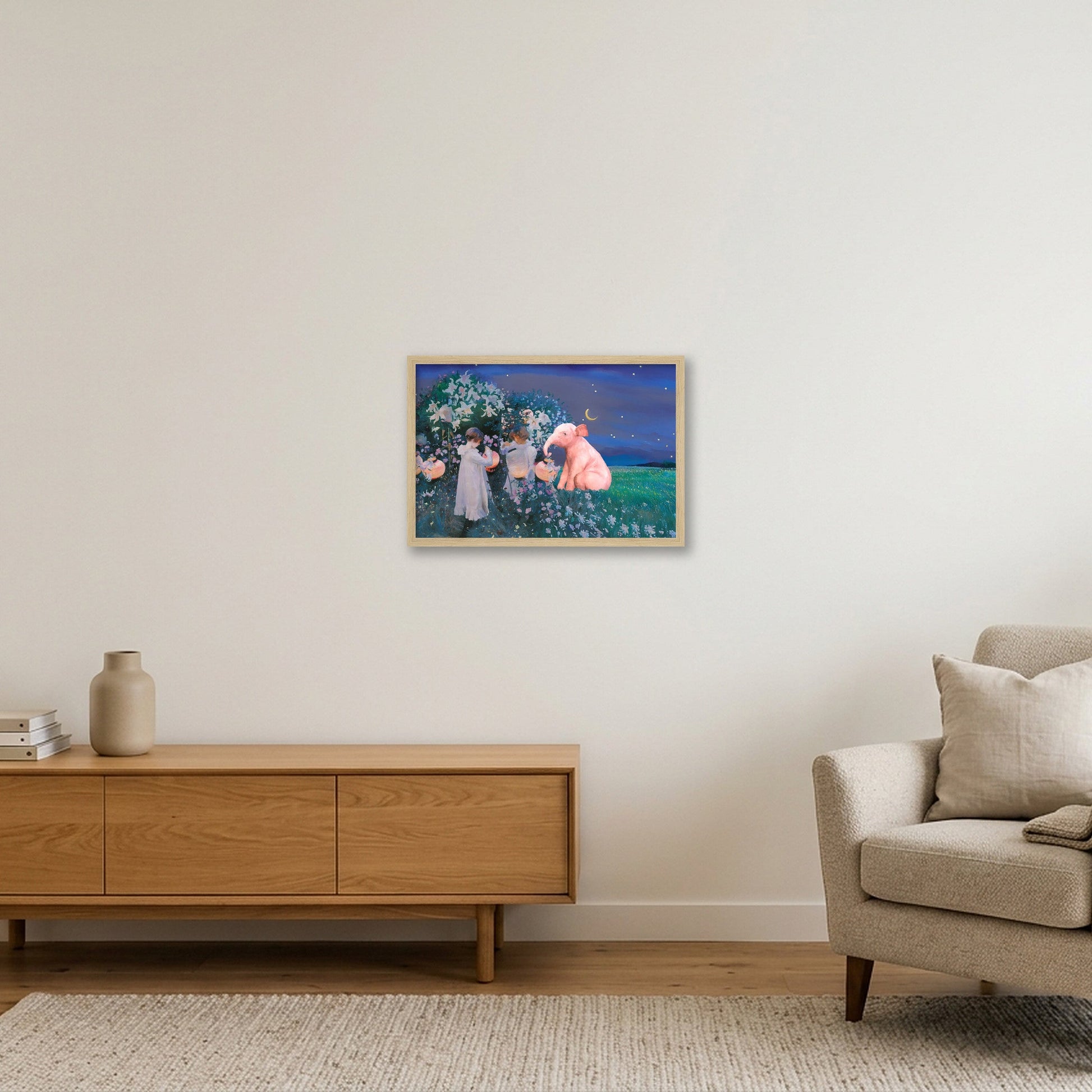 Dream On // Night On Earth — 45×30cm, 18×12" Oak Frame