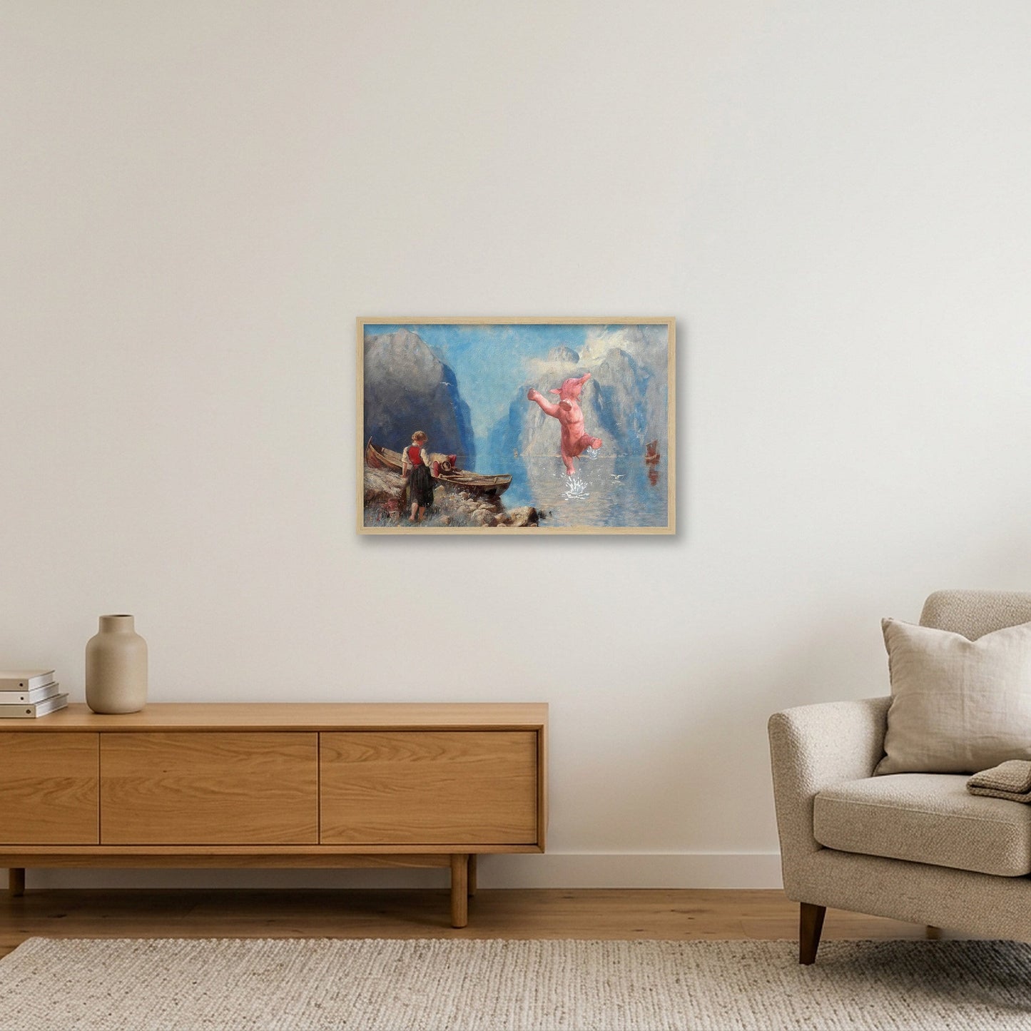 Dream On // Fjord — 60×40cm, 24×16" Oak Frame