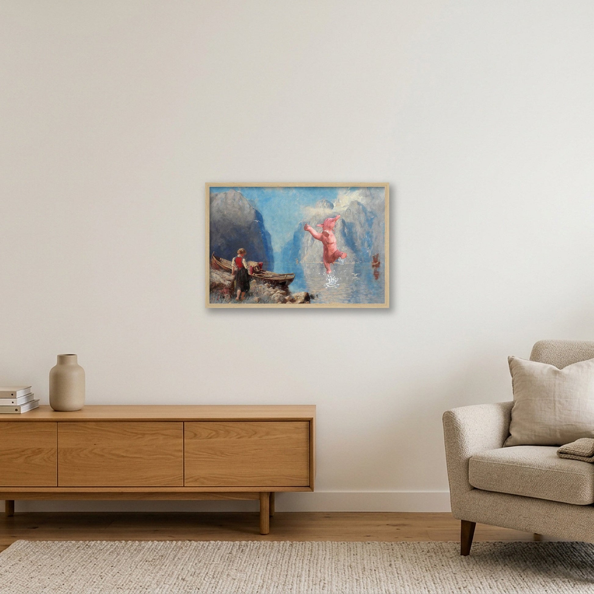 Dream On // Fjord — 60×40cm, 24×16" Oak Frame