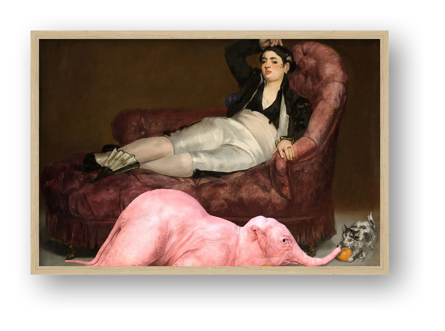 Dream On // Reclining Young Woman — framed