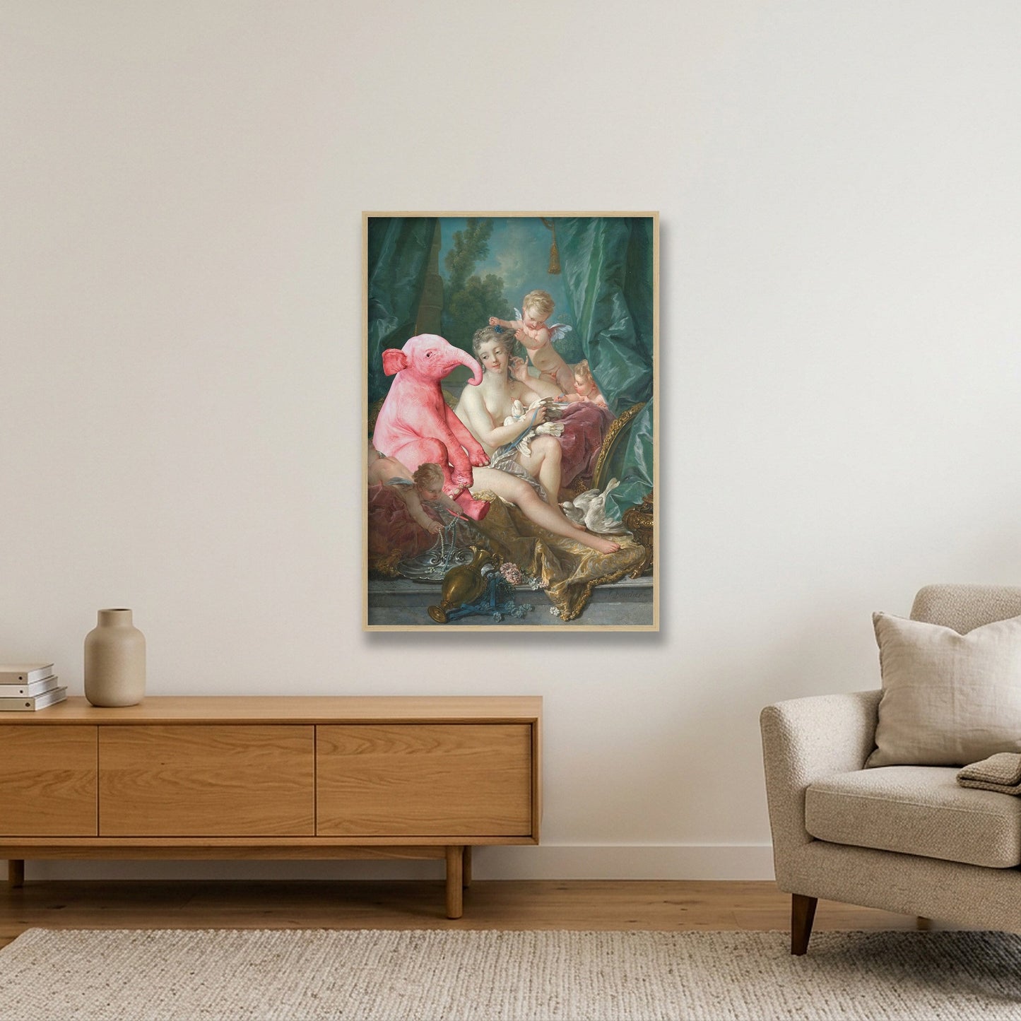 Dream On // The Toilette of Venus — 70×100cm, 28×39" Oak Frame