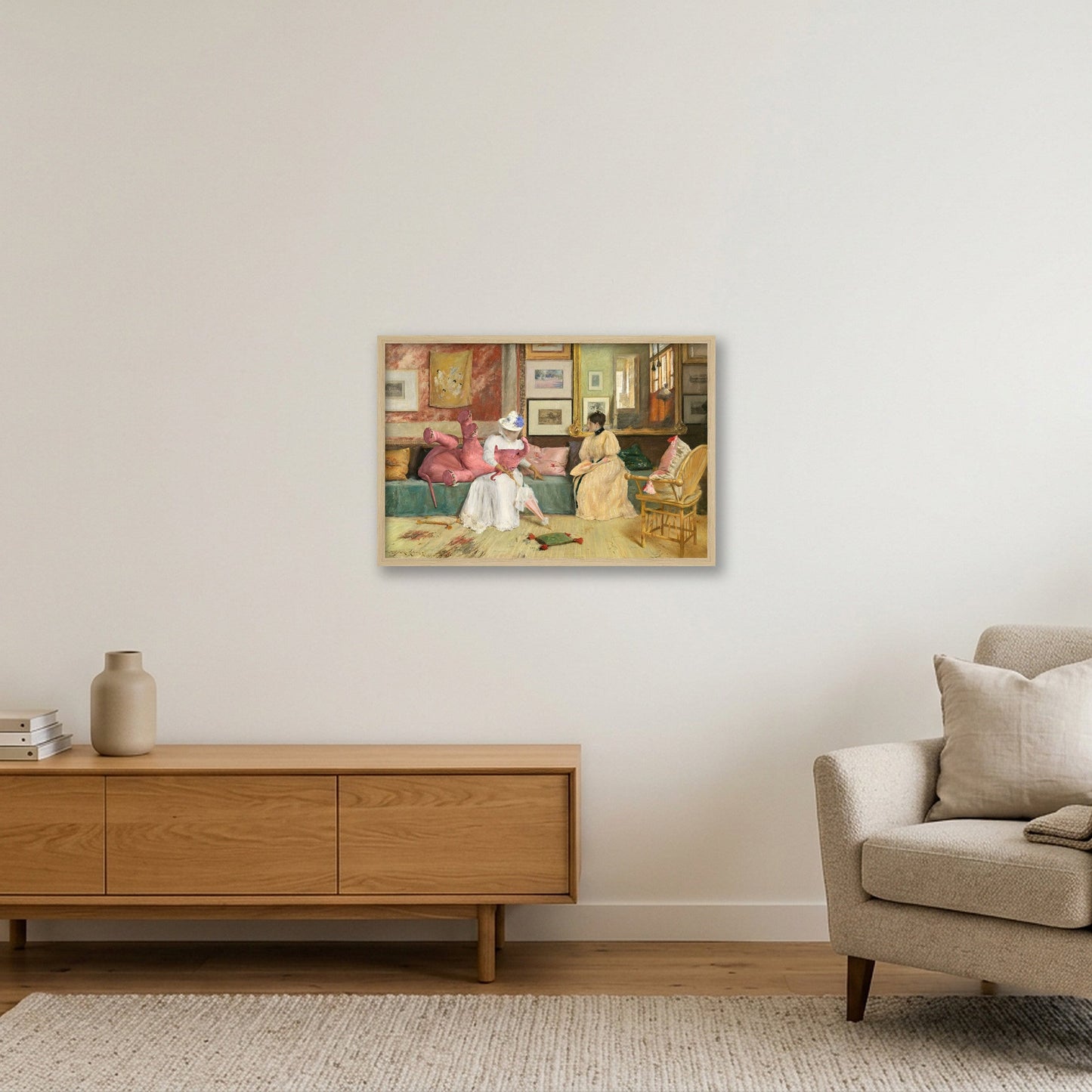 Dream On // A friendly call — 60×40cm, 24×16" Oak Frame