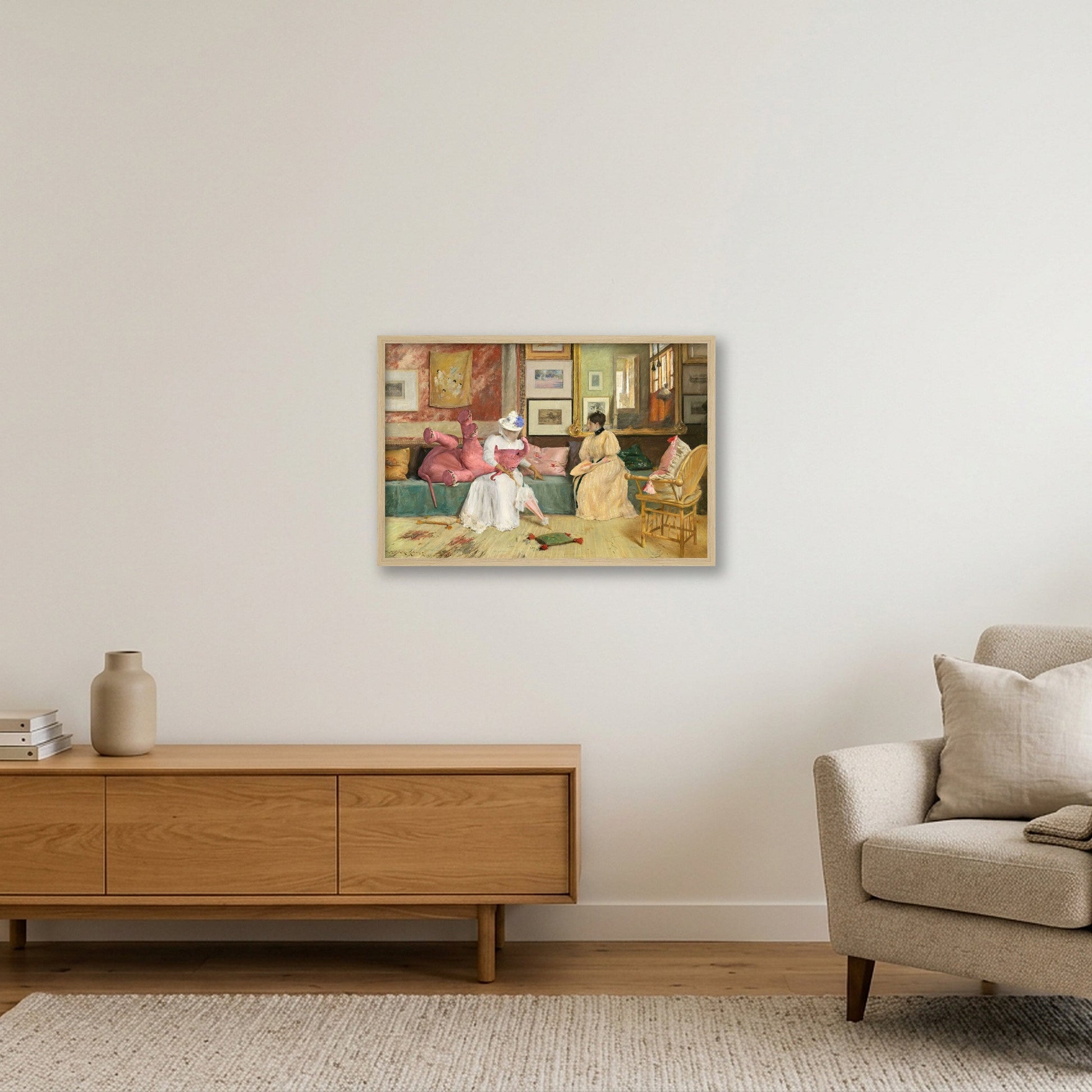 Dream On // A friendly call — 60×40cm, 24×16" Oak Frame