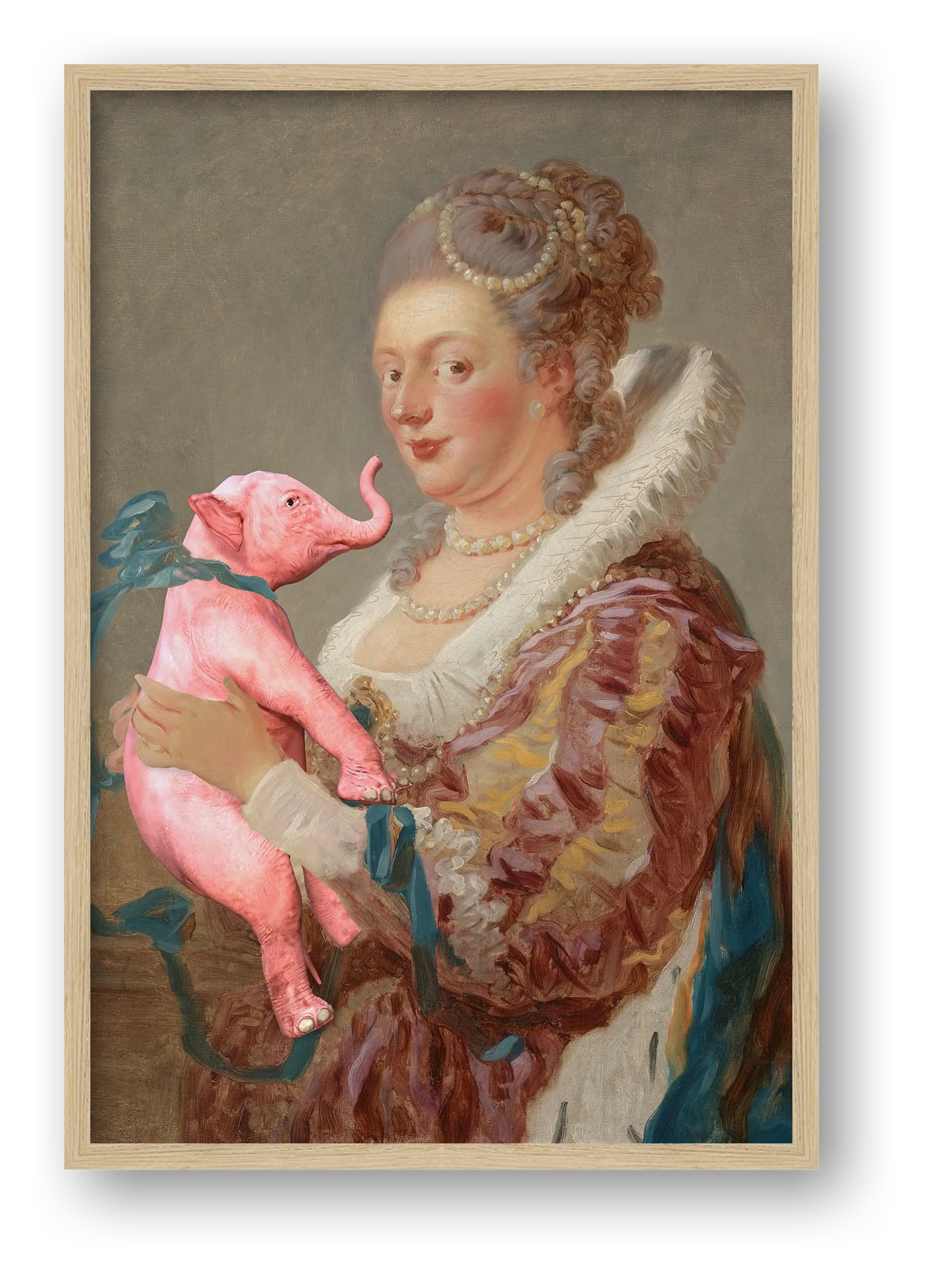 Dream On // Woman With Strange Pet — framed