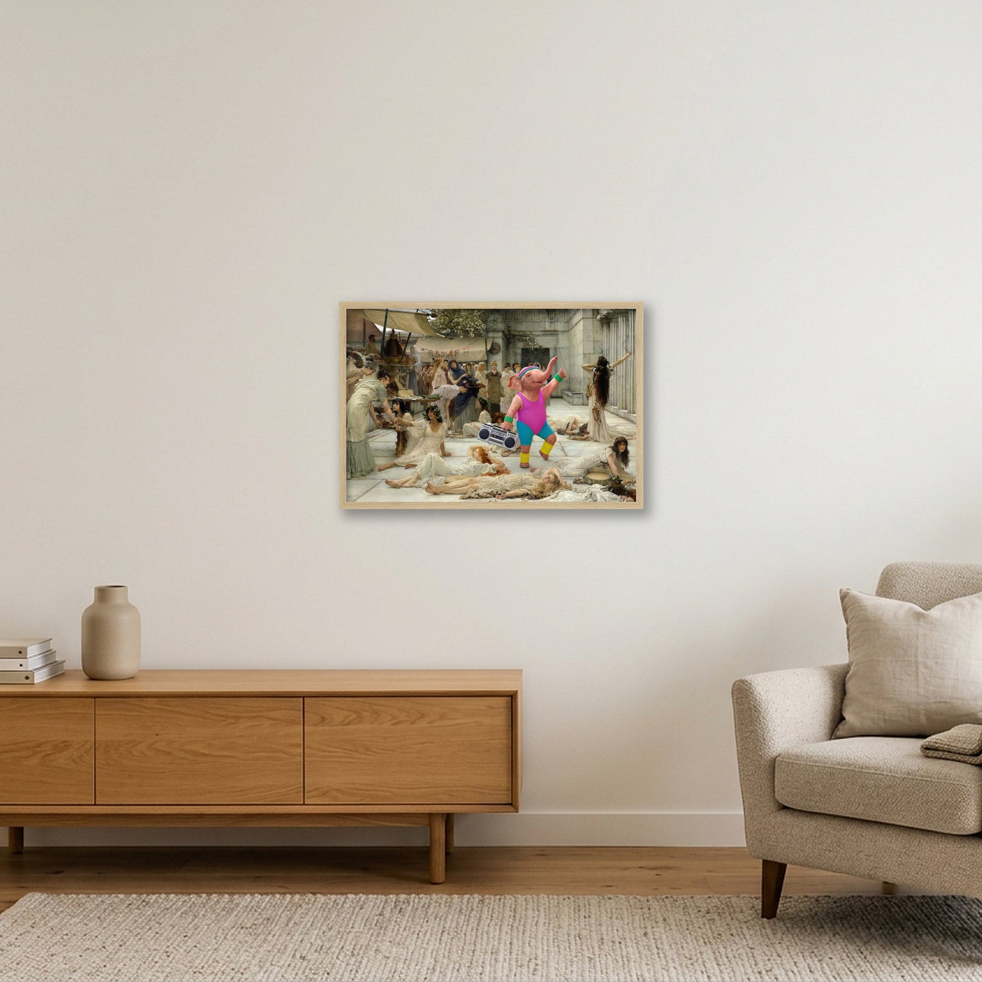 Dream On Woman of Amphissa  — 60×40cm, 24×16" Oak Frame